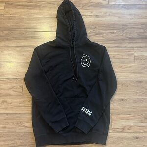 Dutch Bros Brown Hoodie with Smiley Graphic